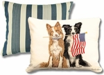 Pillow Bundle: Marina Stripe + Patriotic Collies