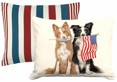 Pillow Bundle: Stars + Stripes + Patriotic Collies - Click to enlarge
