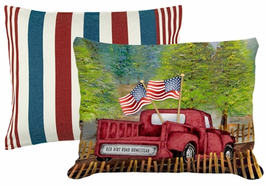 Pillow Bundle: Stars + Stripes + Patriotic Truck - Click to enlarge