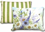Pillow Bundle: Summer Palms Stripe + Buzzing Bloom