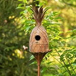 Pineapple Shaped Copper Finish Birdhouse
