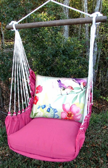 Pink Aviary 2 Birds Hammock Chair Swing Set - Click to enlarge