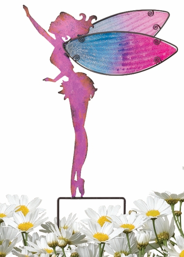 Large Pink Fairy Garden Stakes (Set of 2) - Click to enlarge