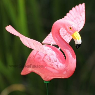 Pink Flamingo Garden Stakes (Set of 6) - Click to enlarge