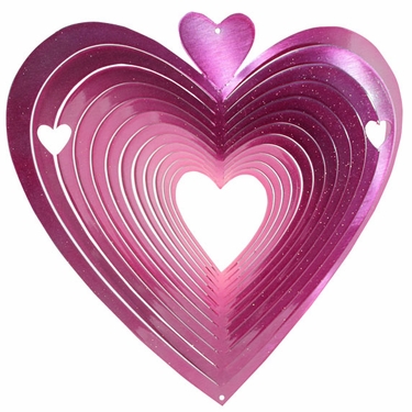 Pink Heart Wind Spinner - Click to enlarge