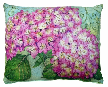 Pink Hydrangea Outdoor Pillow - Click to enlarge