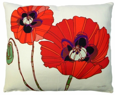 Poppy Love Outdoor Pillow - Click to enlarge