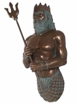 Poseidon (Neptune) Wall Decor - Verde Bronze Finish