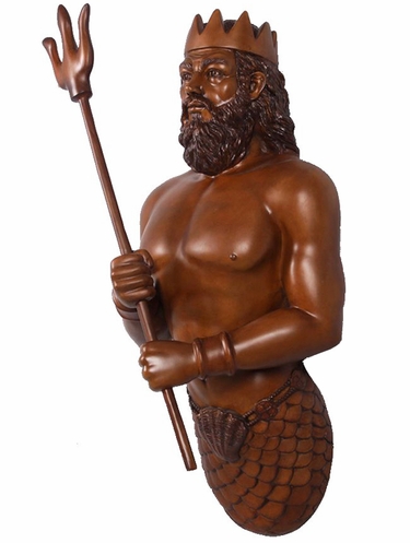 Poseidon (Neptune) Wall Decor - Wood Finish - Click to enlarge
