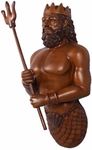 Poseidon (Neptune) Wall Decor - Wood Finish