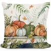 Pumpkin Table w/Ferns Outdoor Pillow