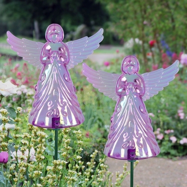 Purple Angels WindyWing Garden Stakes (Set of 2) - Click to enlarge