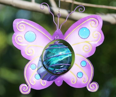 Purple Butterfly Art Glow Catcher - Click to enlarge