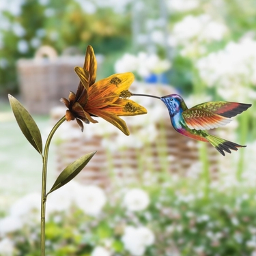 Purple Coronet Hummingbird Stake - Click to enlarge