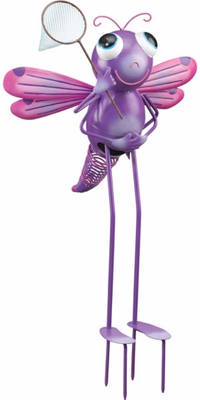 Purple Dragonfly Garden Decor - Click to enlarge
