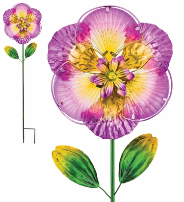 Purple Isabel Glass Flower Stake - Click to enlarge