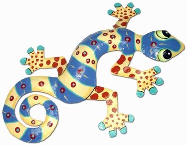 Purple Yellow Gecko Wall Decor - Click to enlarge