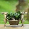 Rabbit Family Planter Holder