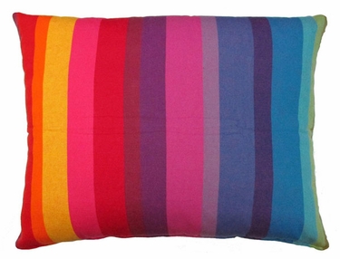Rainbow Stripe Outdoor Pillow - Click to enlarge