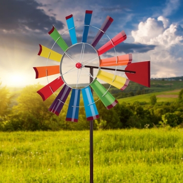Rainbow Windmill Wind Spinner - Click to enlarge