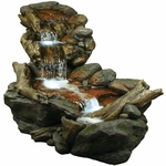 Rainforest Creek Three-Tier Fountain w/LED Lights
