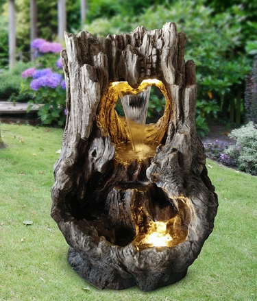 Rainforest Tree Cascades Fountain w/LED Lights - Click to enlarge