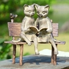 Reading Cats Garden Statue