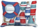 Red & Blue Rescue Buoys Outdoor Pillow Red & Blue Rescue Buoys Outdoor Pillow