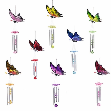 Mixed Butterfly Wind Chimes (Set of 2) - Click to enlarge