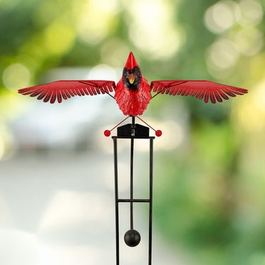Small Red Cardinal Balance Rocker Stake - Click to enlarge