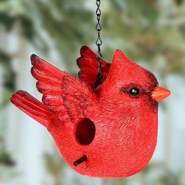 Red Cardinal Bird House - Click to enlarge