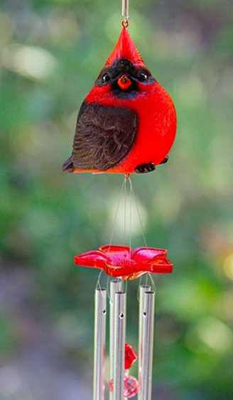 Audubon Red Cardinal Wind Chime - Click to enlarge