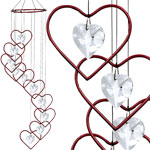 Red Hearts Spiral Suncatcher