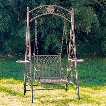 Regal Iron Swing Chair - Antique Bronze - Click to enlarge