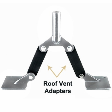 Adjustable Roof Mount w/Ridge Vent Adapters - Click to enlarge