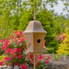 64.5" Iron Antique Copper Birdhouse Stake