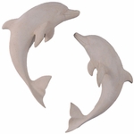 Roman Stone Dolphin Wall Decor (Set of 2)
