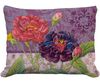 Roses on Purple Outdoor Pillow
