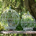 Round Globe Plant Stands (Set of 2) - Frosted Green