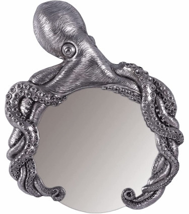 Royal Octopus Mirror - Silver Leaf Finish - Click to enlarge