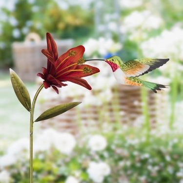 Ruby Throated Hummingbird Stake - Click to enlarge