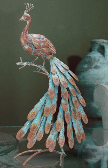 Rustic Peacock Decor - Cascade - Click to enlarge