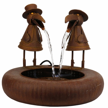 Rustic Birds Metal Fountain - Click to enlarge