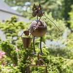 Rustic Cat Garden Swing Stake Rustic Cat Garden Swing Stake