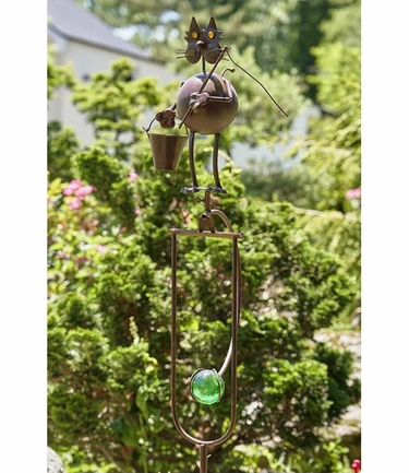Rustic Cat Garden Swing Stake - Click to enlarge