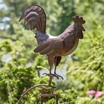 Rustic Rooster Garden Swing Stake Rustic Rooster Garden Swing Stake