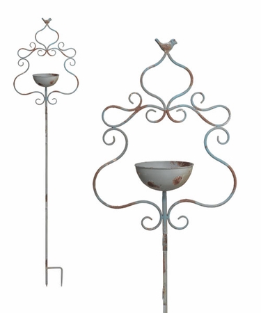 Rustic Swirl Bird Feeder Stake - Click to enlarge
