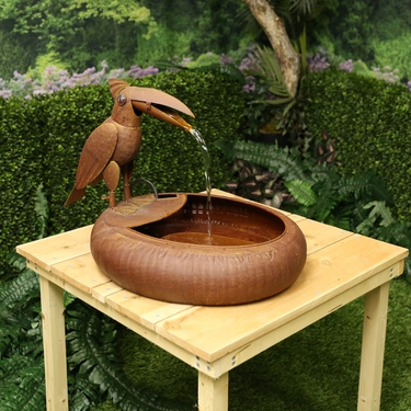 Rustic Toucan Metal Fountion - Click to enlarge