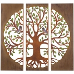 Rustic Tryptic Tree of Life Wall Decor