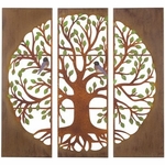 Rustic Tryptic Tree of Life Wall Decor